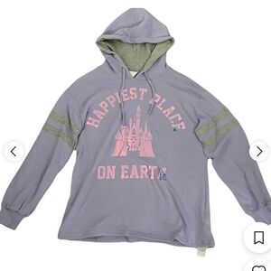Disney Purple Hoodie with Pink Castle Design